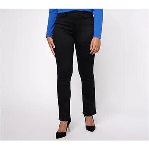 NYDJ High Rise Billie Mini Bootcut Jean - Black Black Reg 12